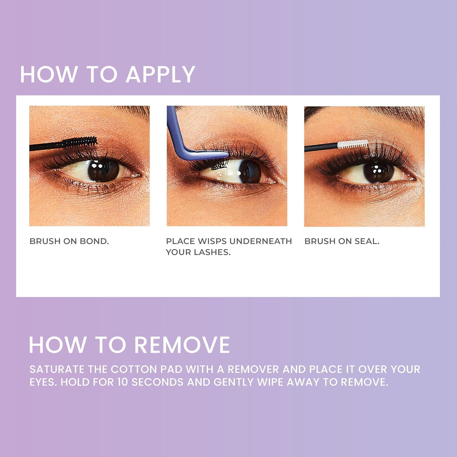 imageKISS Looks So Natural Trio Lash Medium Combo Pack with 30 Short amp Medium Lengths Falscara Remover for Lash Adhesive amp False Eyelash Wisps Includes 1 Bottle of Lash Remover Net Wt 50 ml