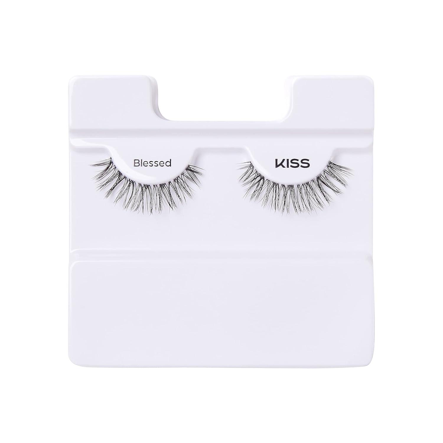 imageKISS My Lash But Bolder 3D Volume False Eyelashes Slim Thicc Black Comfortable Voluminous NaturalLooking Faux Mink Vegan Fuller 3D Lashes Superfine Knotless Fluffy amp Soft 1 PairBlessed