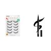 KISS Looks So Natural False Eyelashes ‘Shy’ 12mm, 5 Pairs + wet n wild Breakup Proof Liquid Eyeliner 16-Hour Wear
