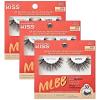 KISS My Lash But Bolder 3D Volume False Eyelashes – Slim Thicc, Black, Comfortable, Voluminous, Natural-Looking, Faux Mink, Vegan, Fuller, 3D Lashes, Superfine, Knotless, Fluffy & Soft | 1 Pair(Slim Thicc)