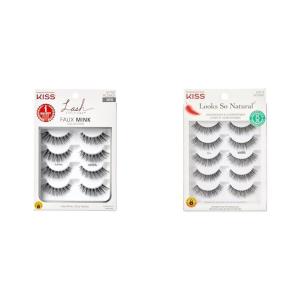 KISS Lash Couture Jubilee’ 4-Pack 10 mm & Looks So Natural Shy’ 5-Pack 12 mm False Eyelashes