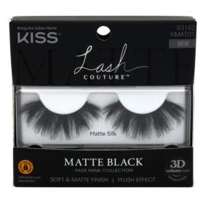 Kiss Lash Couture Matte Black Faux Mink 3D Matte Silk (Pack of 6)