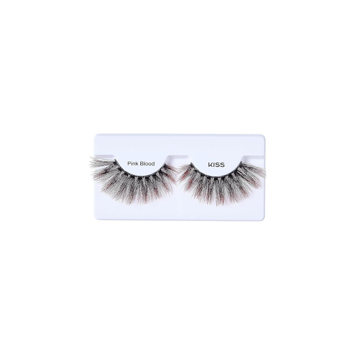 imageKISS Halloween Limited Edition Pink Zombie False Eyelashes 1 Pair PinkfectiousPink Blood