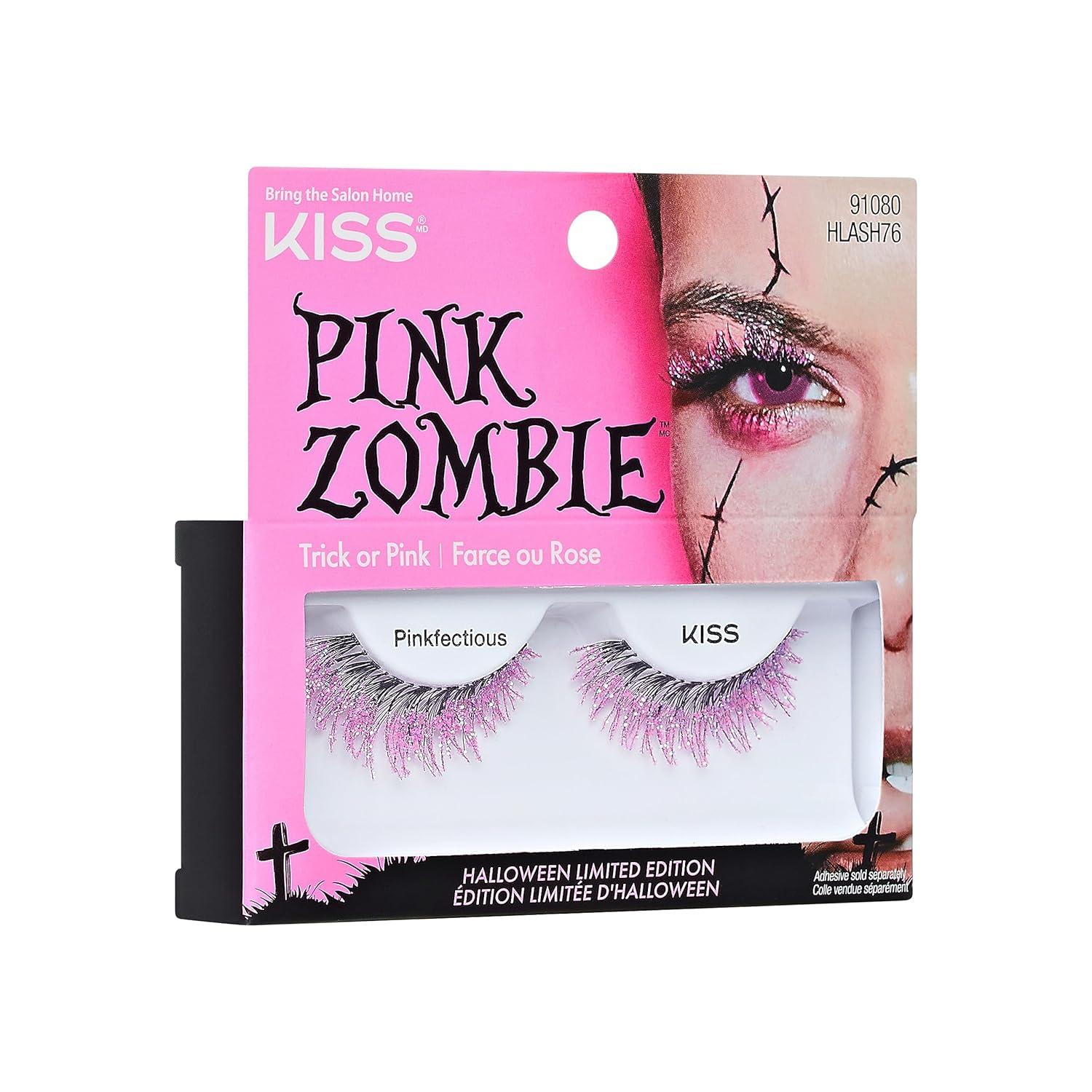 imageKISS Halloween Limited Edition Pink Zombie False Eyelashes 1 Pair PinkfectiousPinkfectious
