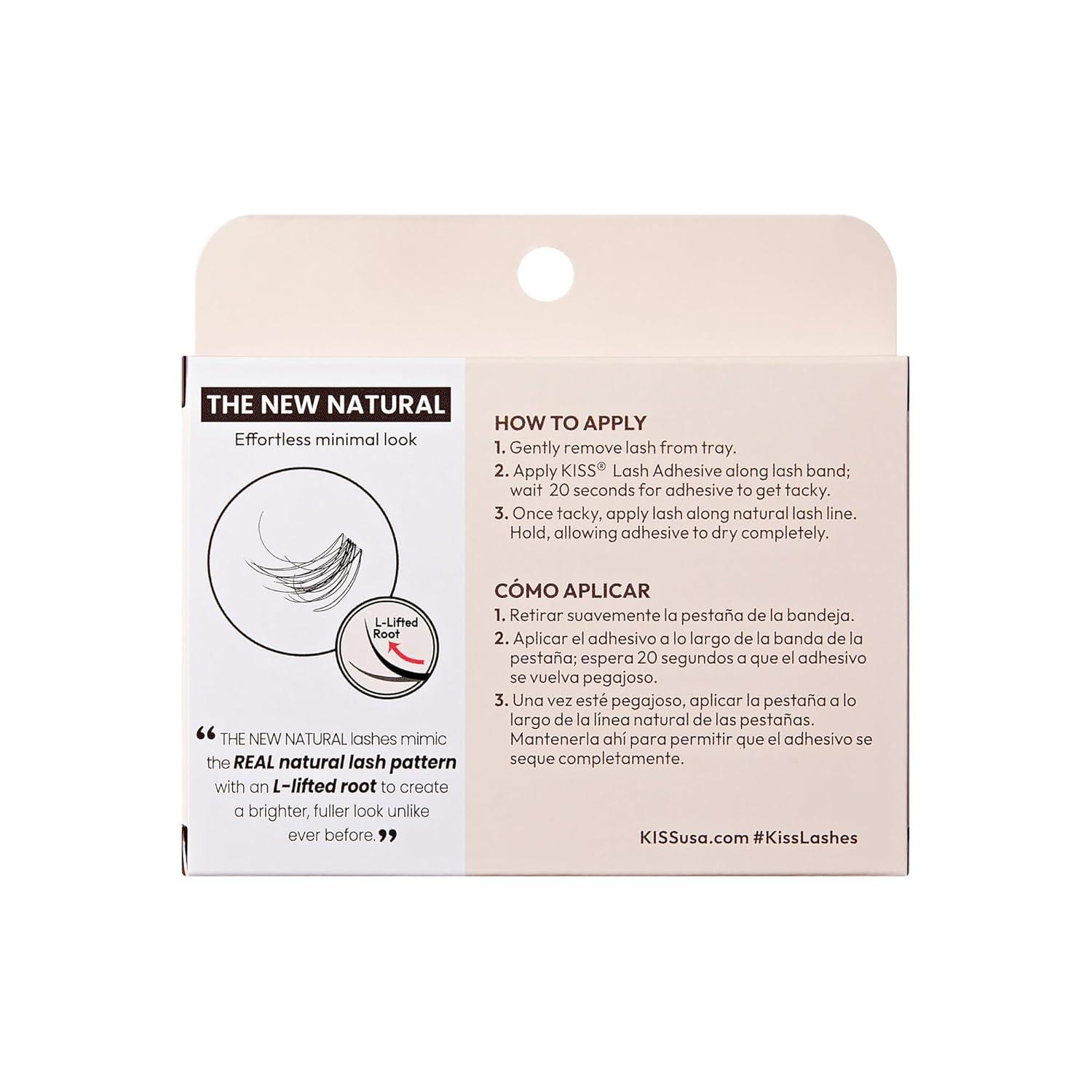 imageKISS The New Natural False Eyelashes Easy to Apply Reusable Fake Lashes Cruelty Free Includes 24 Short amp Medium Length 12mm16mm Natural Volume Trio Lash Clusters Style Noir Pack of 3