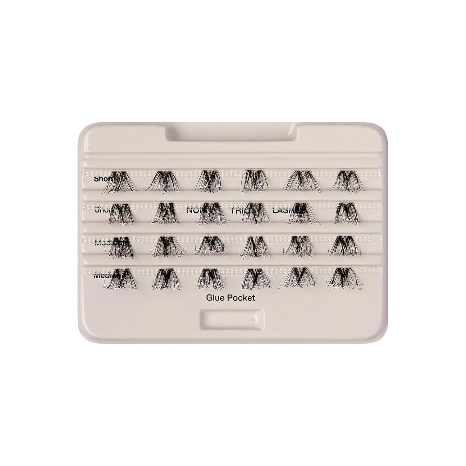 imageKISS The New Natural False Eyelashes Easy to Apply Reusable Fake Lashes Cruelty Free Includes 24 Short amp Medium Length 12mm16mm Natural Volume Trio Lash Clusters Style Noir Pack of 3