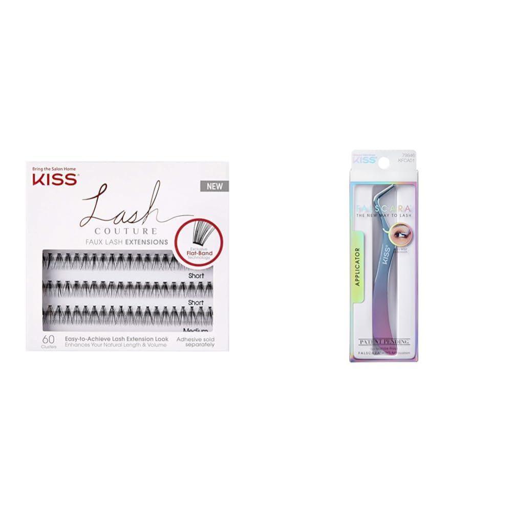 imageKISS Lash Couture Venus Faux Mink Lashes Falscara Applicator 60 Clusters 10 Wisps Lash Extension Look Kit