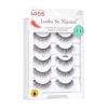 KISS Looks So Natural False Eyelashes, 12 mm, 5 Pairs + Duo Strip Eyelash Adhesive, Dark Tone, 0.25 oz