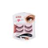 KISS Ever EZ Lashes Double Pack No. 01, Reusable Natural Eyelash Starter Kit, Includes Easy-Angle Applicator and 2 Pairs Human Hair False Eyelashes Black