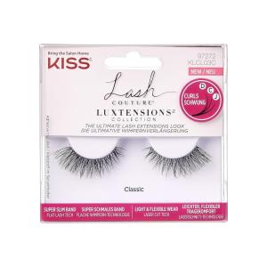KISS Lash Couture LuXtensions Collection 1 Pair of Fake Lashes, Classic, Light and Flexible Faux-Mink Eyelash with Super Slim Band includes Lash Glue