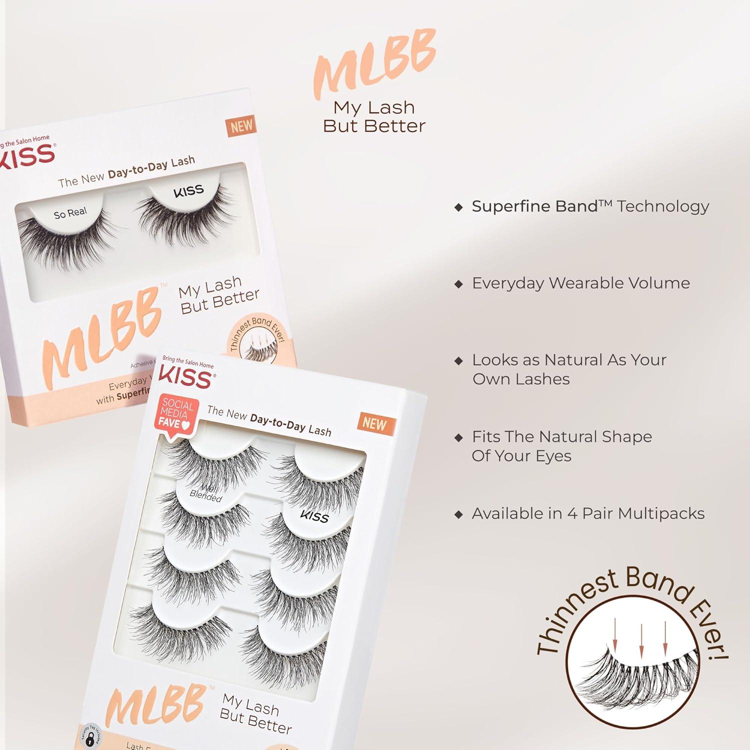 imageKISS My Lash But Better False Eyelashes Still Touch Black 4 Pairs Lashes