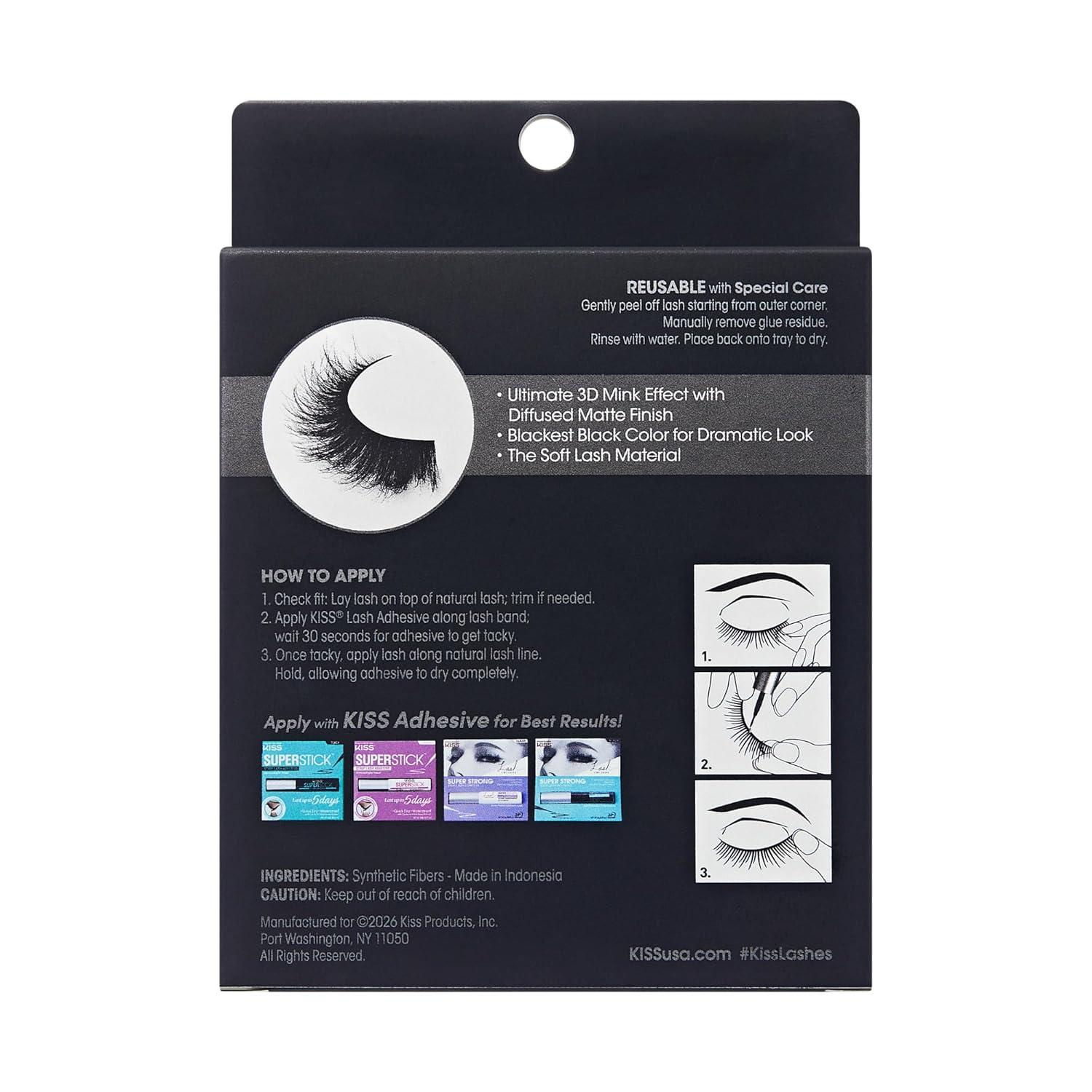 imageKISS Lash Couture False Eyelashes Matte Lace 8mm16mm Includes 4 Pairs Strip Lashes Easy to Apply Reusable Lash Clusters