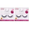KISS Lash Couture LuXtensions Collection False Eyelashes, Flat Lash Technology, Super Slim Lash Band, Real Lash Extension Fibers, Reusable, Style ‘Cashmere’, 14mm, 1 Pair Strip Lashes (Pack of 2)