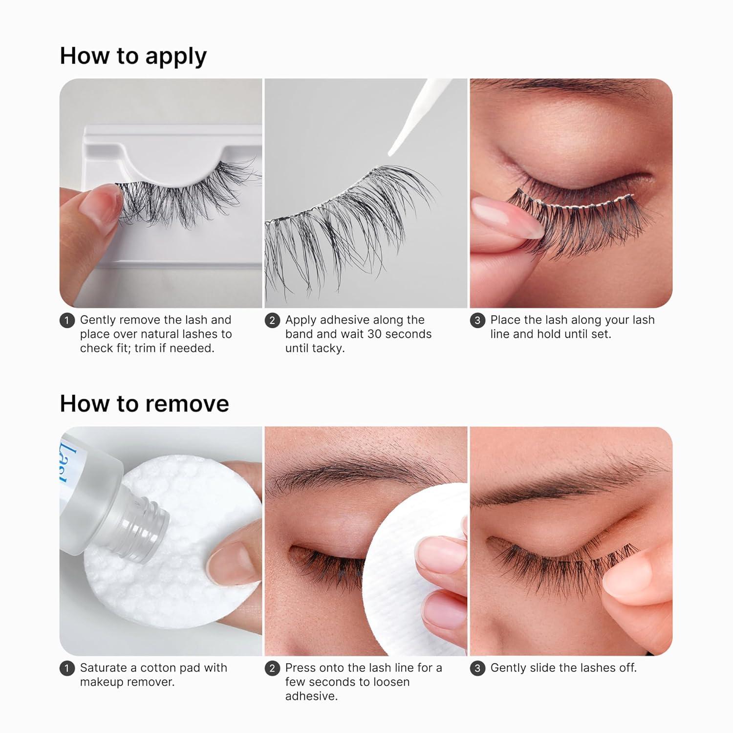 imageKISS The New Natural False Eyelashes Nude Blazer Cluster Trio 8mm14mm Includes 60 Clusters Easy to Apply Reusable Lash Clusters