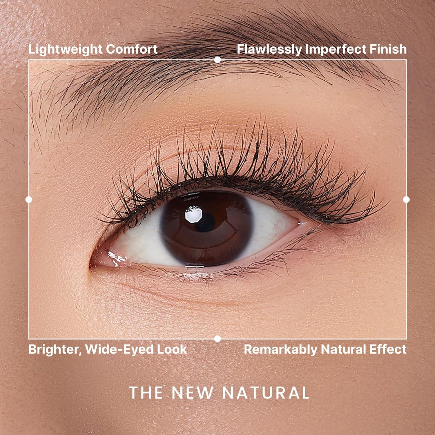 imageKISS The New Natural False Eyelashes Nude Blazer Cluster Trio 8mm14mm Includes 60 Clusters Easy to Apply Reusable Lash Clusters