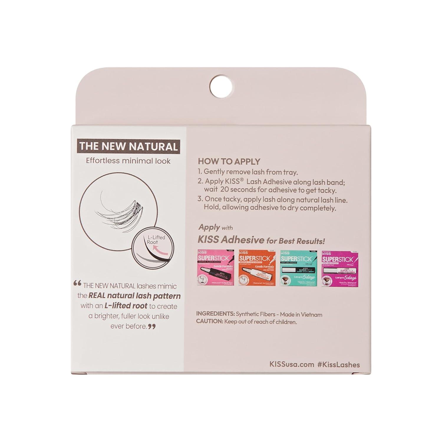 imageKISS The New Natural False Eyelashes Nude Blazer Cluster Trio 8mm14mm Includes 60 Clusters Easy to Apply Reusable Lash Clusters