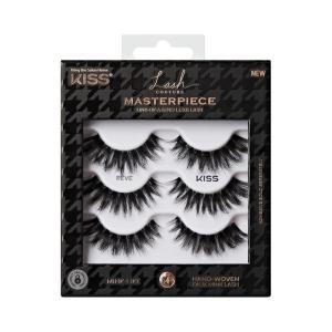KISS Lash Couture, False Eyelashes, ‘Reve’, 7mm-16mm, Includes 3 Pairs Strip Lashes, Easy to Apply, Reusable Lash Clusters