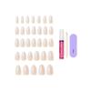 KISS GLAM, Press On Nails, Nail glue included, ‘Dive’, Pink, Medium Size, Almond Shape, Includes 32 Nails, 2g Glue, 1 Manicure Stick, 1 Mini File