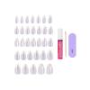 KISS GLAM, Press On Nails, Nail glue included, ‘Fairy Tale’, Pink, Medium Size, Almond Shape, Includes 32 Nails, 2g Glue, 1 Manicure Stick, 1 Mini File