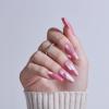 KISS GLAM, Press On Nails, Nail glue included, ‘Pink Sugar’, Pink, Long Size, Coffin Shape, Includes 32 Nails, 2g Glue, 1 Manicure Stick, 1 Mini File