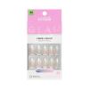 KISS GLAM, Press On Nails, Nail glue included, ‘Dive’, Pink, Medium Size, Almond Shape, Includes 32 Nails, 2g Glue, 1 Manicure Stick, 1 Mini File