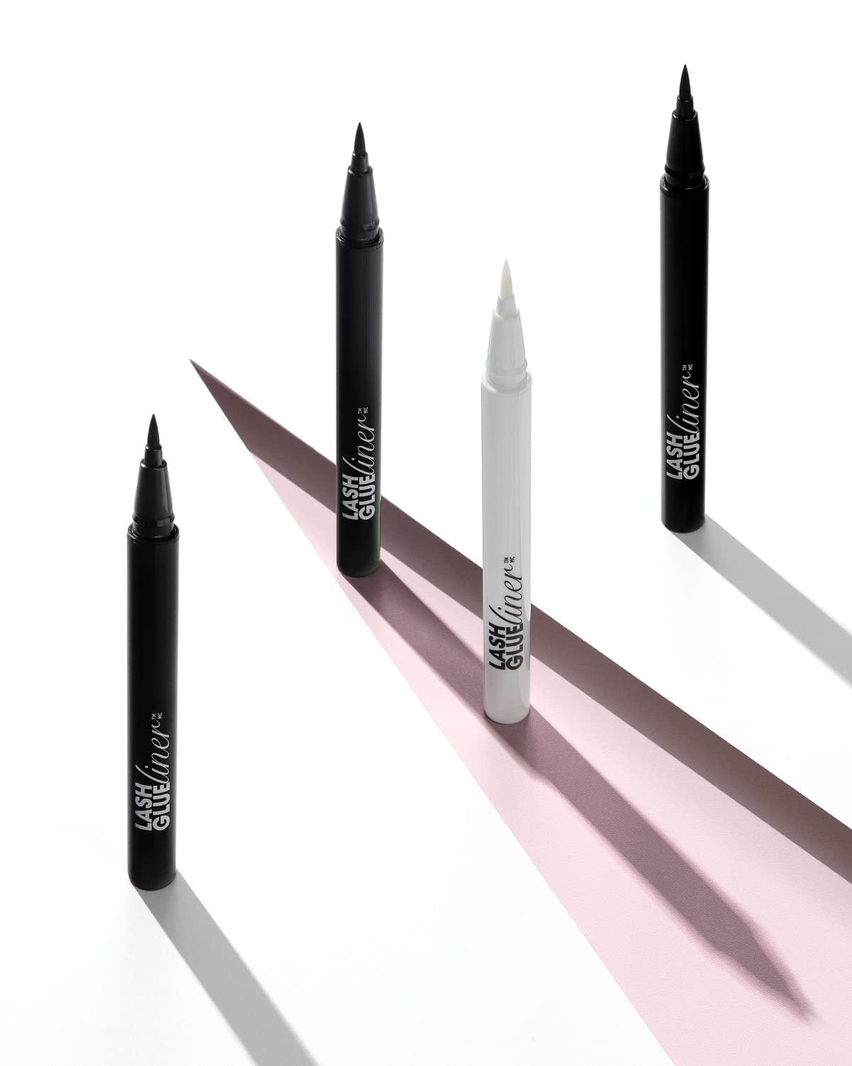 imageKISS Lash GLUEliner 2in1 FeltTip Eyeliner and Lash Adhesive Long Lasting Wear Can Be Used With Strip Lashes and Lash Clusters Net Wt 07 mL 002 fl oz Black