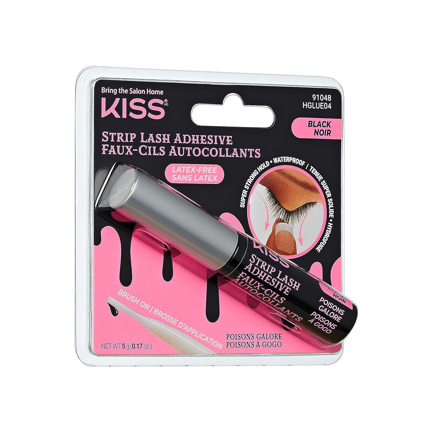imageKISS Halloween Strip Lash Adhesive Latex Free Net Wt 5 g 017 oz Black