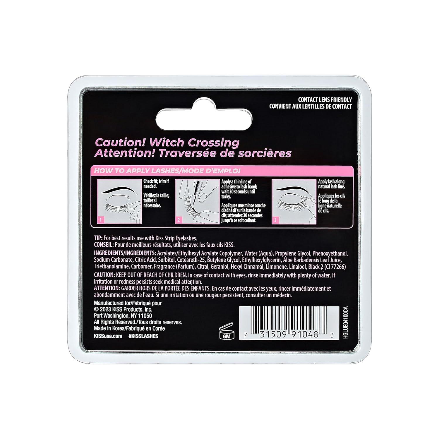 imageKISS Halloween Strip Lash Adhesive Latex Free Net Wt 5 g 017 oz Black