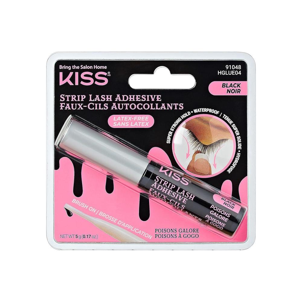 imageKISS Halloween Strip Lash Adhesive Latex Free Net Wt 5 g 017 oz Black