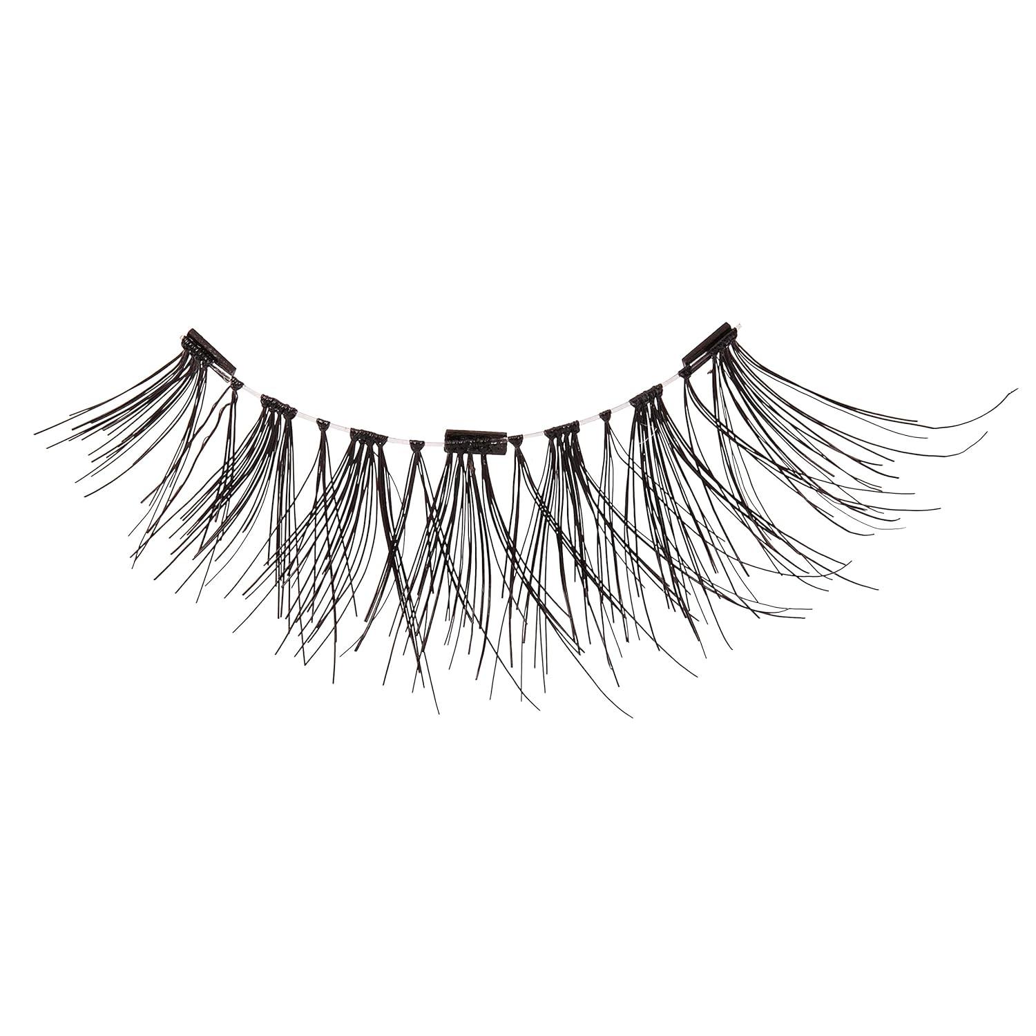 imageKISS Magnetic Lash 02 Synthetic False Eyelashes with Magnets Under and Over Your Upper Lashes No Glue Needed Lightweight Reusable Contact Lens Friendly Cruelty Free with Lash Applicator 1 PairLash 02