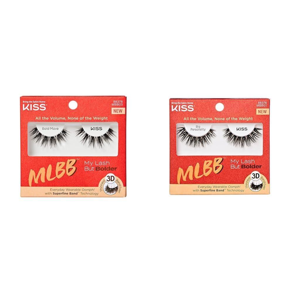 imageKISS My Lash But Bolder False Eyelashes Bundle Includes 12 mm amp 14 mm Pairs Contact Lens Friendly Easy to Apply Reusable Strip Lashes