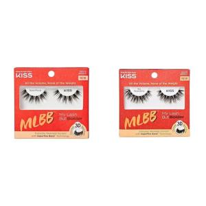 KISS My Lash But Bolder False Eyelashes Bundle, Includes 12 mm & 14 mm Pairs, Contact Lens Friendly, Easy to Apply, Reusable Strip Lashes