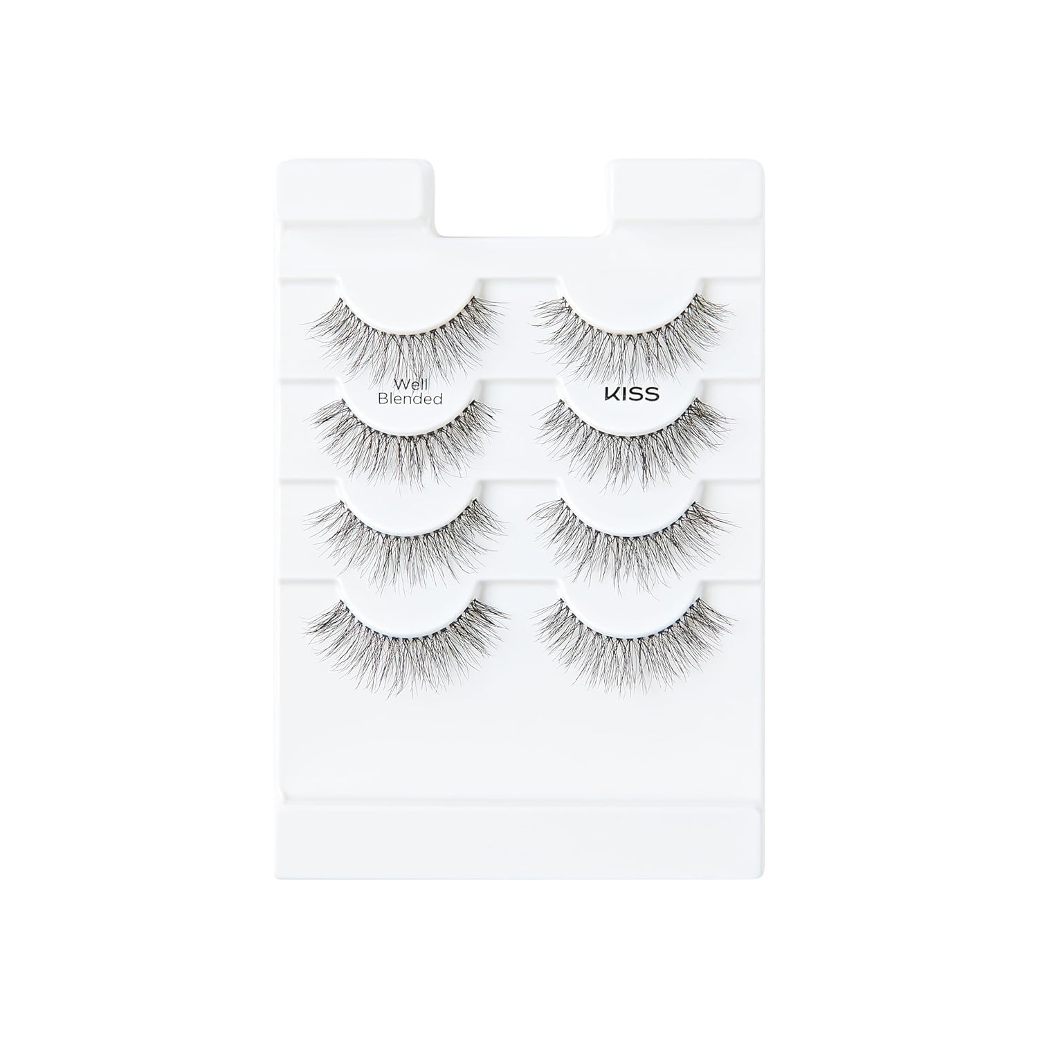 imageKISS My Lash But Better False Eyelashes Well Blended 16 mm Includes 4 Pairs Of Lashes Contact Lens Friendly Easy to Apply Reusable Strip Lashes Pack of 2 BlackMultipack Well Blended