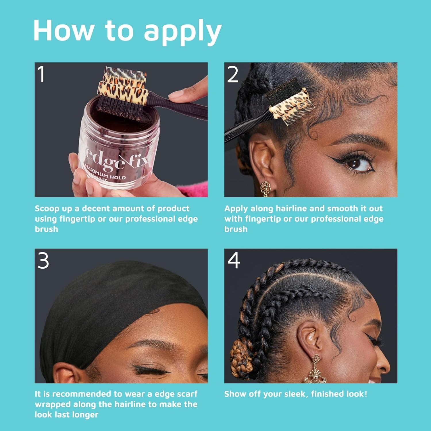 image:imageKISS COLORS amp CARE Maximum Hold Edge Fixer NonGreasy Gel Formula Infused With Biotin B7 24 Hour Hold Sweet Peach Scented 338 Fl Oz 100 mlStrawberry Acai