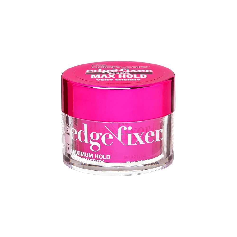 image:imageKiss Colors amp Care Maximum Hold Edge Fixer Gel for Curly Hair Sweet Peach Scent 101 Fl oz30 ml Infused with Biotin B7 24hr Edge Control amp Flyaway Hair Tamer NonFlaking NonGreasy Styling GelCherry