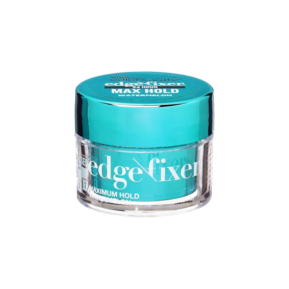image:imageKiss Colors amp Care Maximum Hold Edge Fixer Gel for Curly Hair Sweet Peach Scent 101 Fl oz30 ml Infused with Biotin B7 24hr Edge Control amp Flyaway Hair Tamer NonFlaking NonGreasy Styling GelWatermelon
