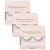 KISS The New Natural Effortless Minimal Look False Eyelashes 12mm, Full Strip Lash Single Pack, NNS01, 1 Pair (Pack of 3)(4 pair (Pack of 3))