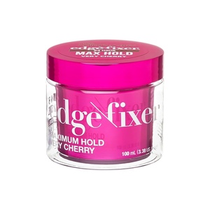 KISS COLORS & CARE Maximum Hold Edge Fixer, Non-Greasy Gel Formula Infused With Biotin B7, 24 Hour Hold, ‘Sweet Peach’ Scented, 3.38 Fl. Oz. (100 ml)(Cherry)