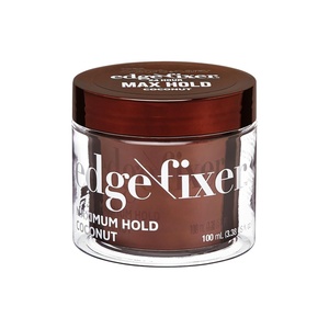 KISS COLORS & CARE Maximum Hold Edge Fixer, Non-Greasy Gel Formula Infused With Biotin B7, 24 Hour Hold, ‘Sweet Peach’ Scented, 3.38 Fl. Oz. (100 ml)(Coconut)