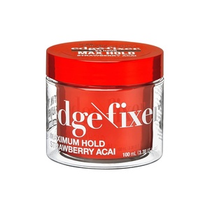 KISS COLORS & CARE Maximum Hold Edge Fixer, Non-Greasy Gel Formula Infused With Biotin B7, 24 Hour Hold, ‘Sweet Peach’ Scented, 3.38 Fl. Oz. (100 ml)(Strawberry Acai)