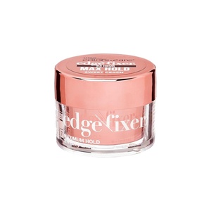 Kiss Colors & Care Maximum Hold Edge Fixer Gel for Curly Hair, Sweet Peach Scent, 1.01 Fl oz/30 ml, Infused with Biotin B7, 24hr Edge Control & Flyaway Hair Tamer, Non-Flaking, Non-Greasy Styling Gel(Peach)