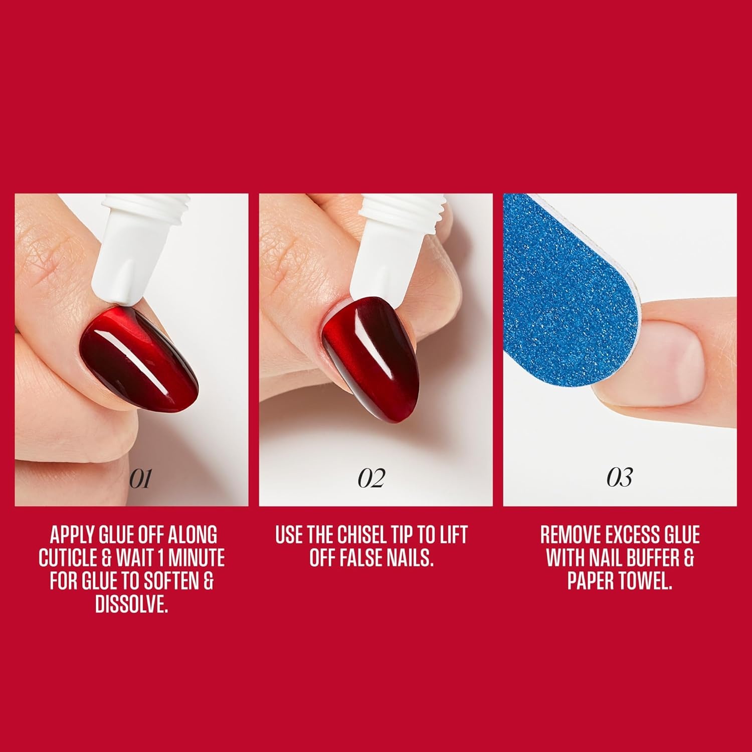 image:imageKiss Glue OFF Instant Press On Nails amp Nail Glue Remover with Chisel Tip No Damage To Natural Nails Castor Oil and Pro Vitamin B 135 mL 045 fl oz