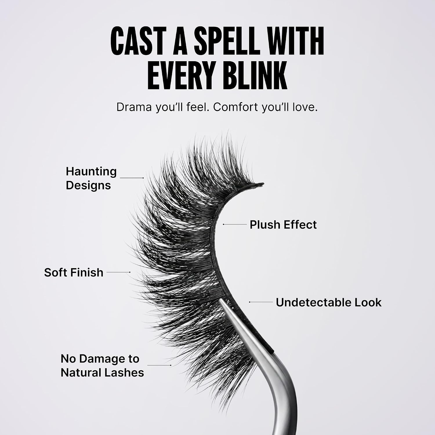 image:imageKiss Hyper Glam False Eyelashes Matte Satin 16mm Includes 1 Pair of Strip Lashes Easy to Apply Reusable Lash Clusters