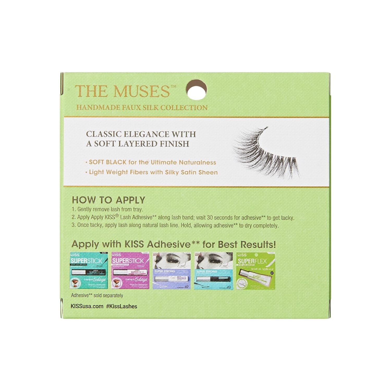 image:imageKiss Lash Couture False Eyelashes Aura 816mm Includes 1 Pair Of Lashes Easy to Apply Reusable Lash Clusters