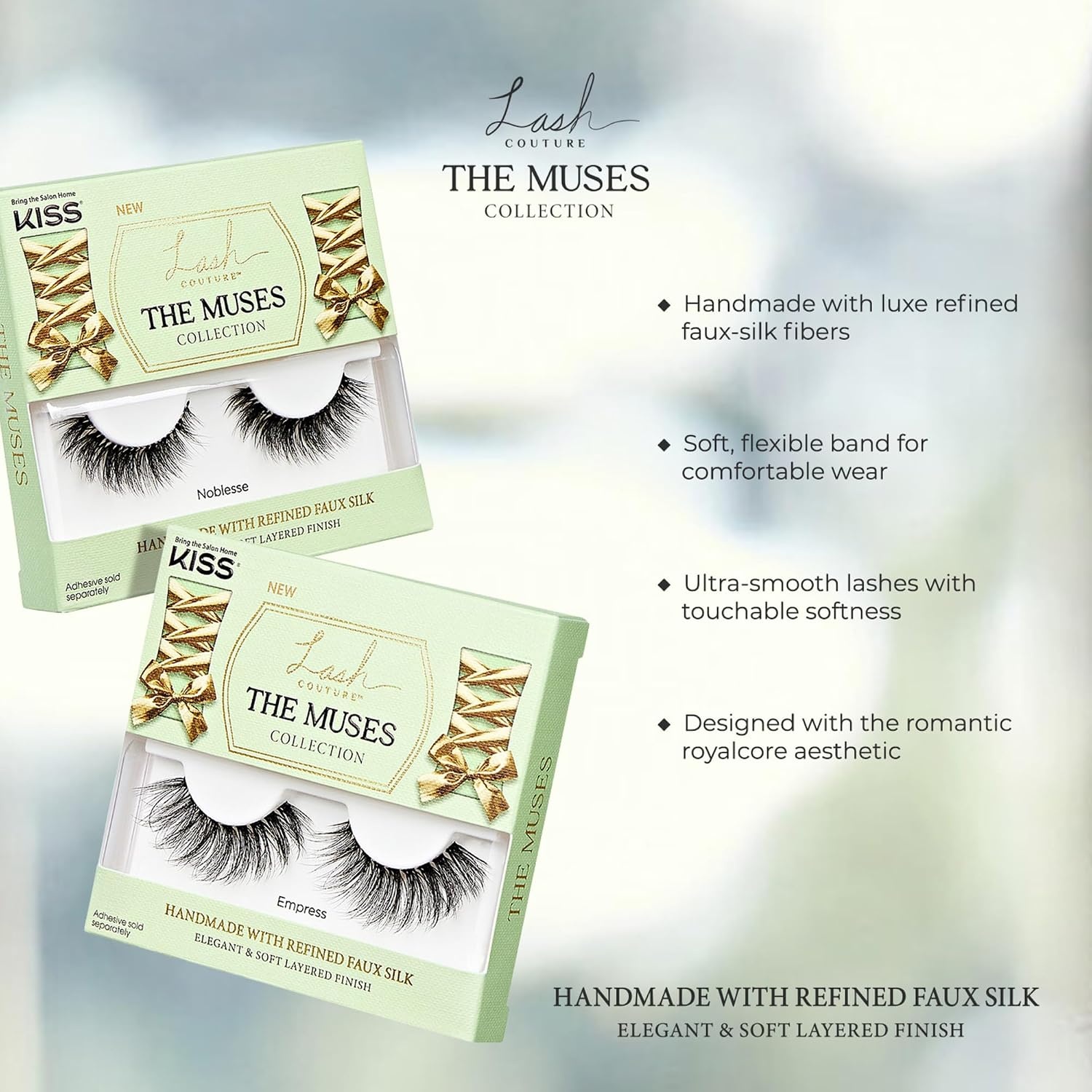 image:imageKiss Lash Couture False Eyelashes Aura 816mm Includes 1 Pair Of Lashes Easy to Apply Reusable Lash Clusters
