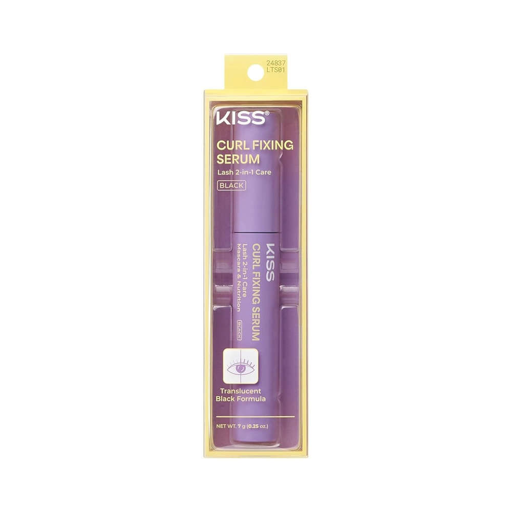 image:imageKiss Curl Fixing Serum 2in1 Lash Care Net Wt 7g 025oz Translucent Black
