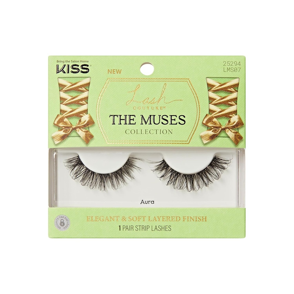 image:imageKiss Lash Couture False Eyelashes Aura 816mm Includes 1 Pair Of Lashes Easy to Apply Reusable Lash Clusters
