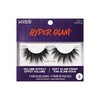 Kiss Hyper Glam, False Eyelashes, ‘Matte Satin’, 16mm, Includes 1 Pair of Strip Lashes, Easy to Apply, Reusable Lash Clusters