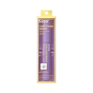 Kiss Curl Fixing Serum, 2-in-1 Lash Care, Net Wt. 7g (0.25oz.) – Translucent Black