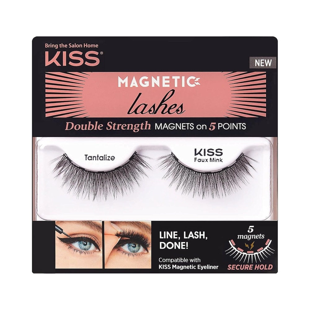 image:imageKiss Magnetic False Eyelashes Tantelize 12 mm Includes 1 Pair Of Magnetic Lashes Easy to Apply Reusable Fake Lashes
